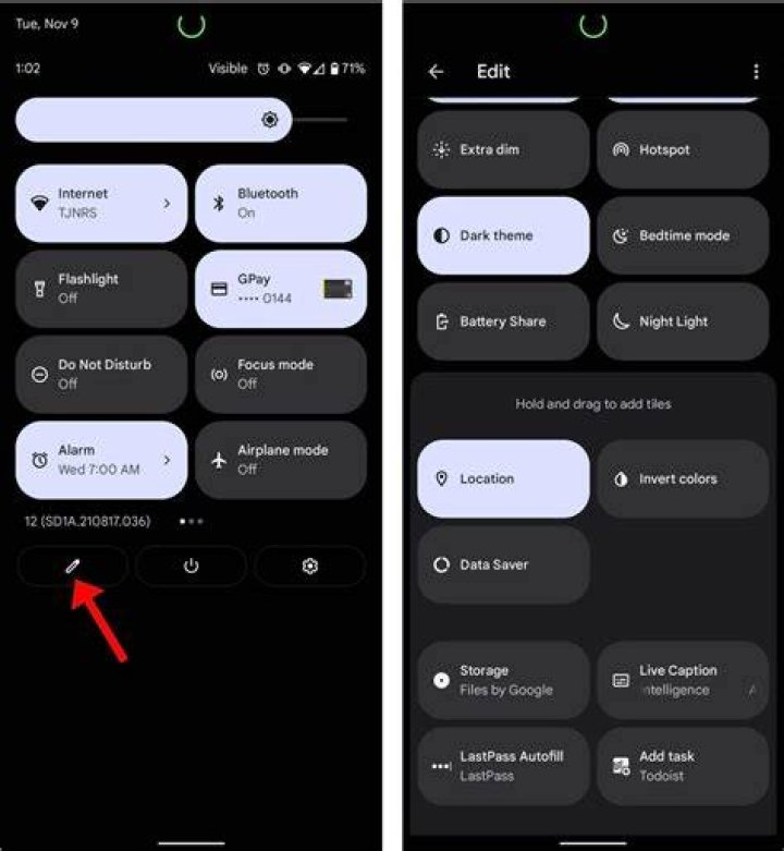 Android 12 Quick Settings Toggles Android 12 Quick Settings Toggles