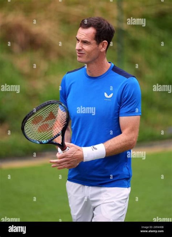 Andy Murray on the practise court