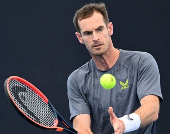 Andy Murray plays a shot