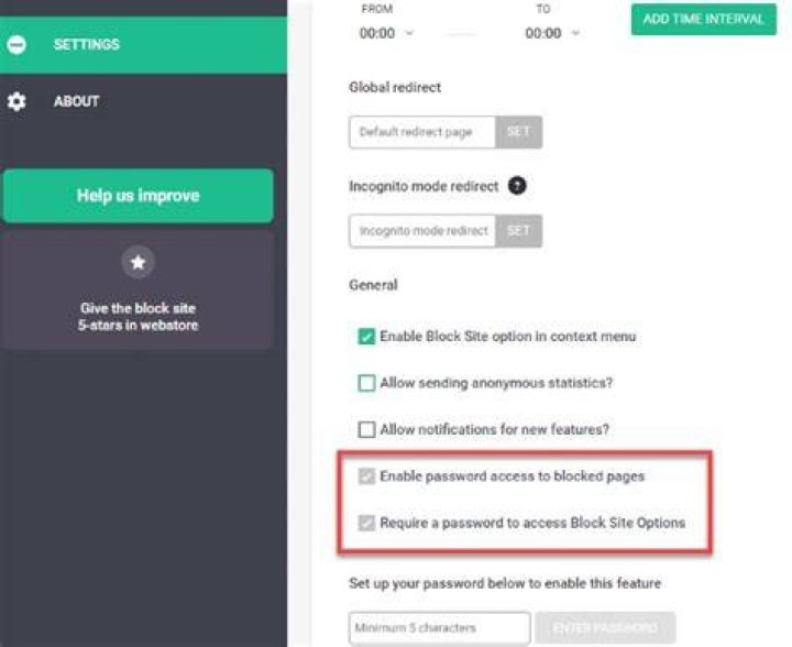 block site settings block site settings