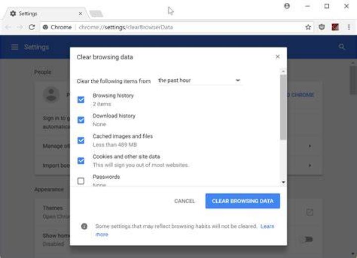 The Clear browsing data options in Chrome Clear browsing data options funimation not working on chrome