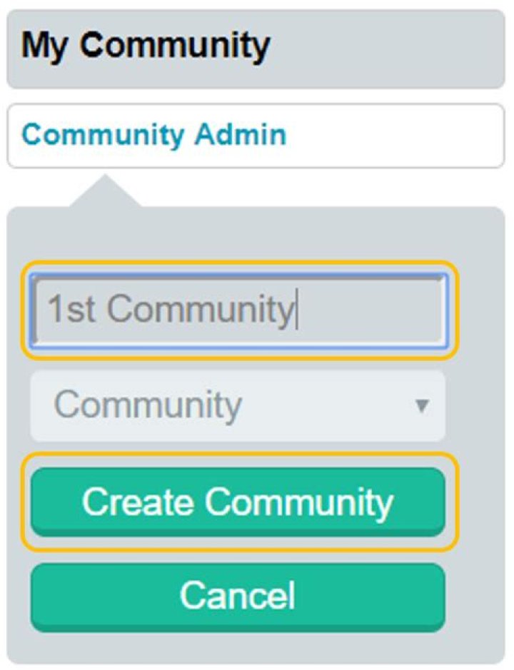 click create community click create community