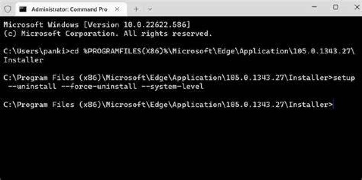 command prompt uninstall microsoft edge