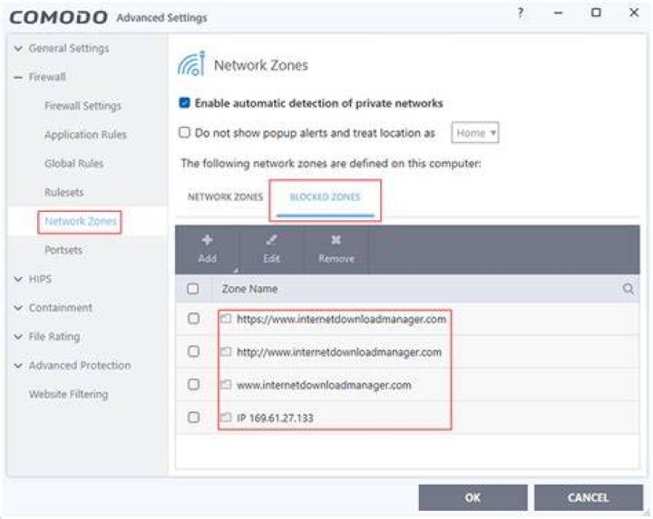 comodo firewall not working