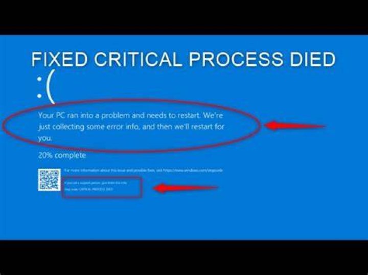 Critical_process_died Windows 10 won't boot