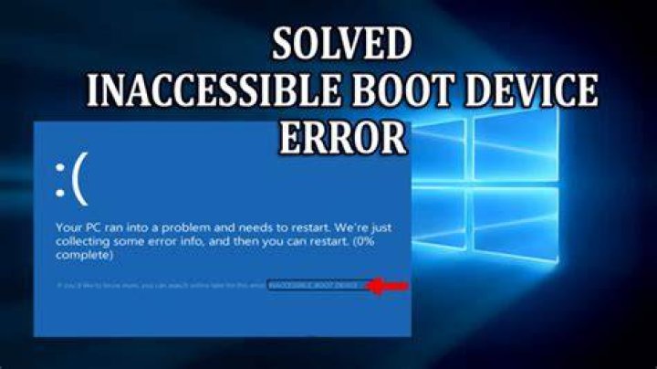 Fix inaccessible Boot Device error on Windows 10