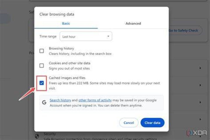 Google Chrome cache