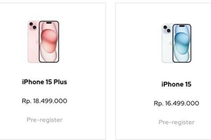 Harga iPhone 15 Plus dan harga iPhone 15 di iBox.