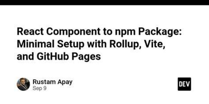 How To Create React Component Npm Package