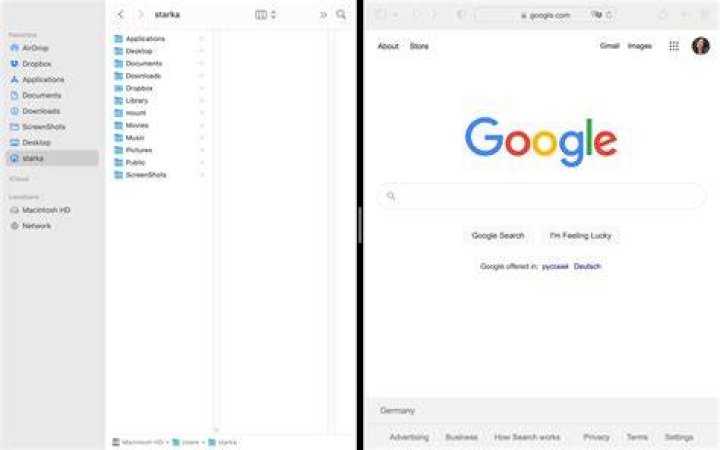 How to use split screen mode on a Mac