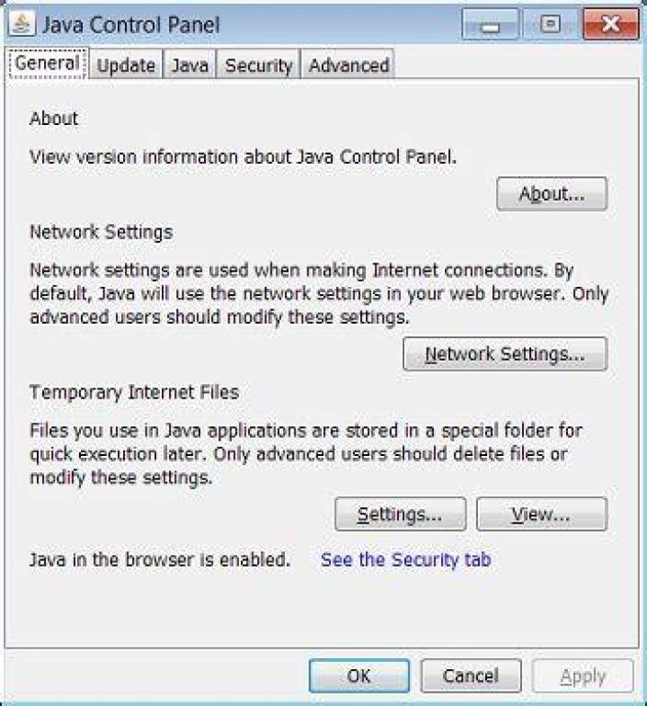 The Java Control Panel Java Control Panel An Existing Connection was Forcibly Closed by the Remote Host