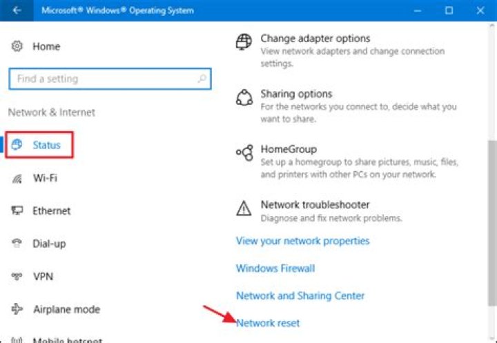 network reset