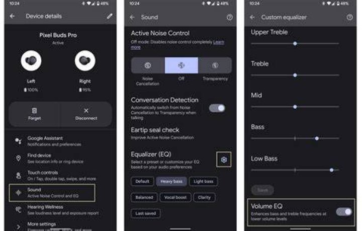 Pixel Buds EQ settings equalizer
