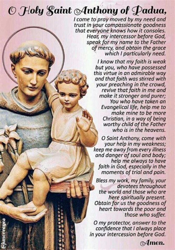 Prayers to Saint Anthony for lost items Prayers to Saint Anthony for lost items