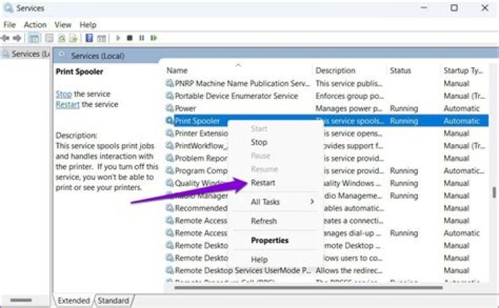 print spooler service print queue won't clear
