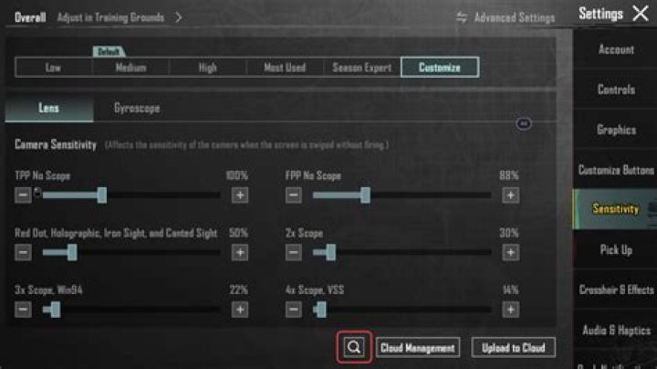 pubg enter settings
