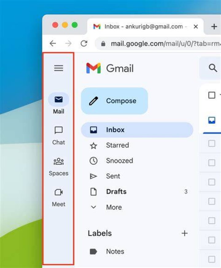 remove the Gmail sidebar