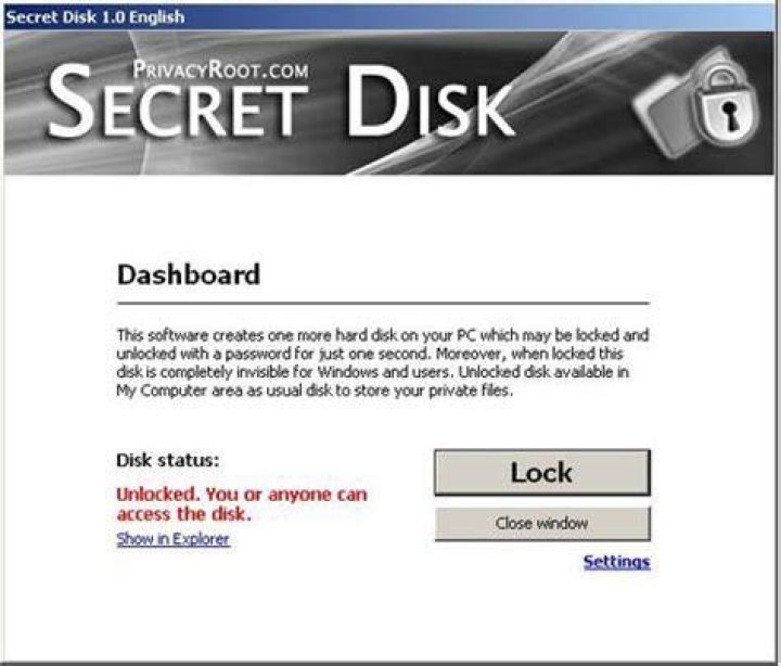 secret file disk software