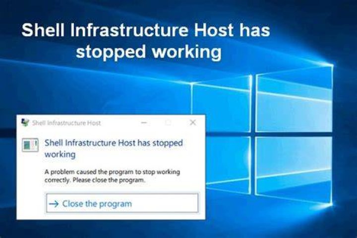Shell Infrastructure Host has stopped working