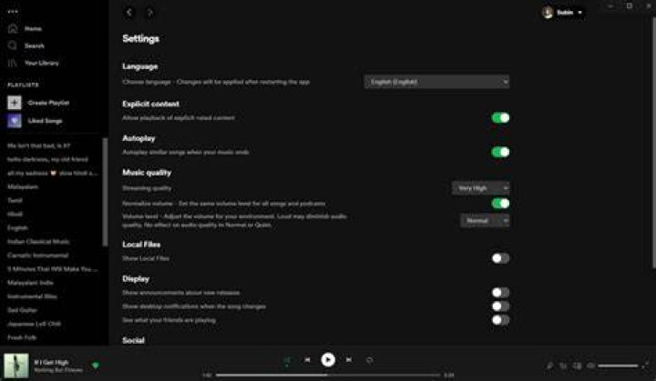 spotify desktop settings spotify desktop settings