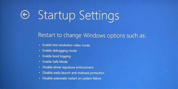 Startup settings