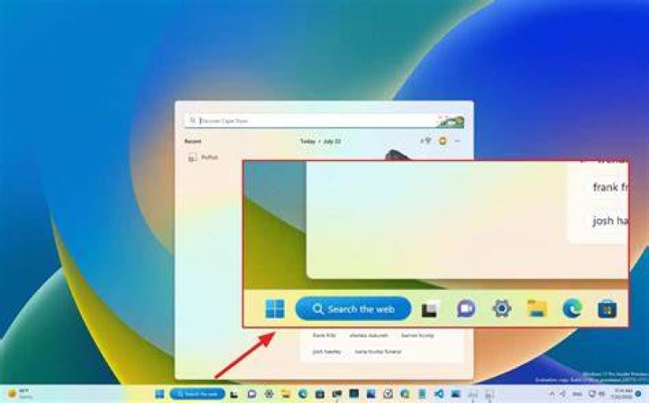 taskbar search setting