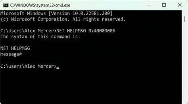 The Ren Command Prompt command The Ren command NET HELPMSG 2182