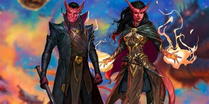 Two female tieflings Two female tieflings