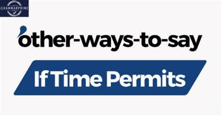 When Time Permits