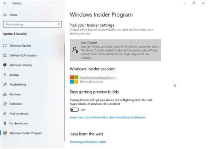 Windows 10 earliest code testers move to Dev Channel