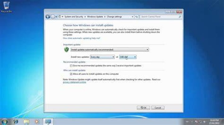 windows 7 automatic updates turned itself on