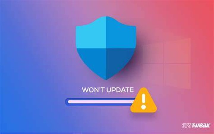 Windows Defender update won't install