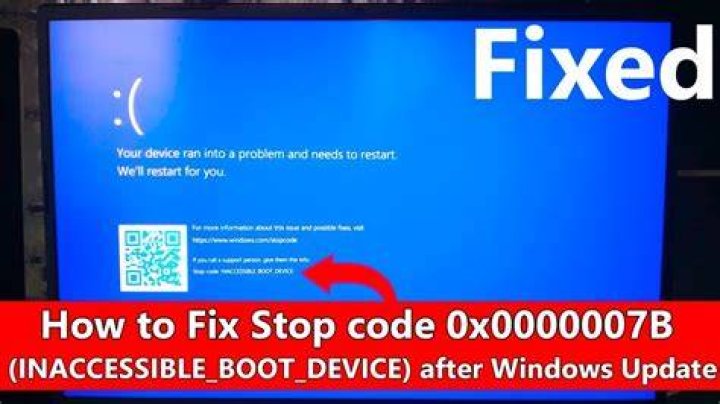 windows stop code inaccessible boot device