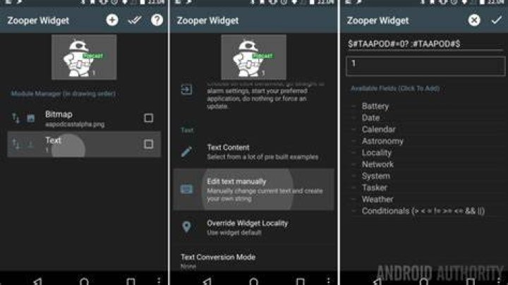 Zooper Widget Edit Text Basics Zooper Widget Edit Text Basics